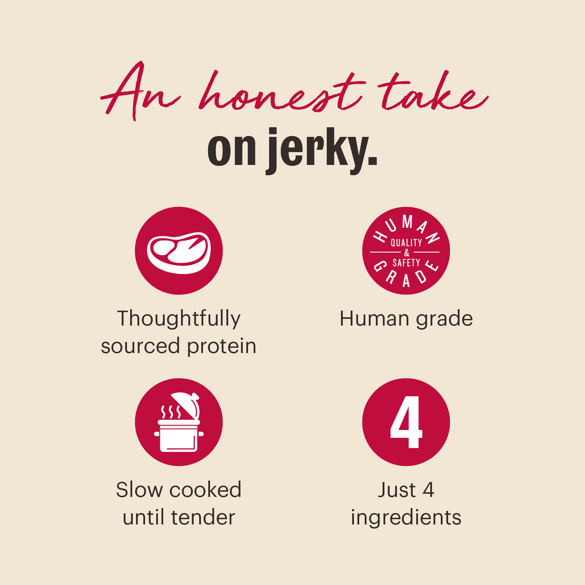 The Honest Kitchen Slow Cooked Beef Jerky Chews Dog Treats