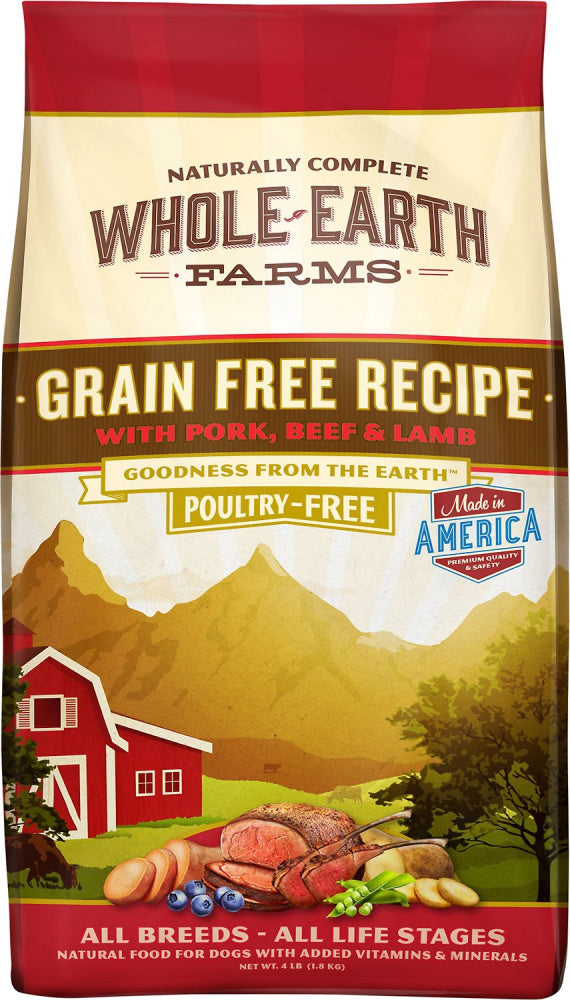 Whole Earth Farms Grain Free Recipe with Pork, Beef and Lamb Dry Dog Food