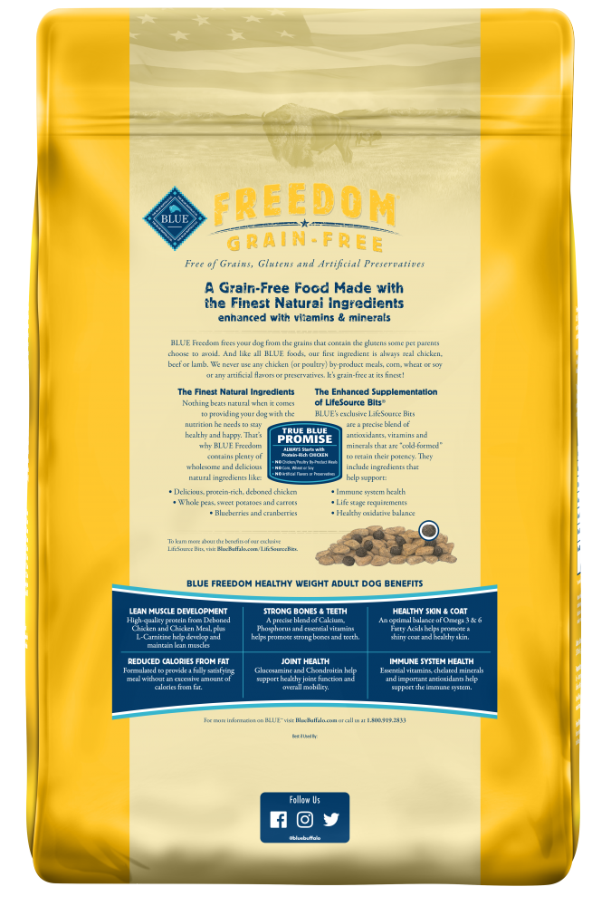 Blue Buffalo Freedom Adult Healthy Weight Chicken Recipe Dry Dog Food