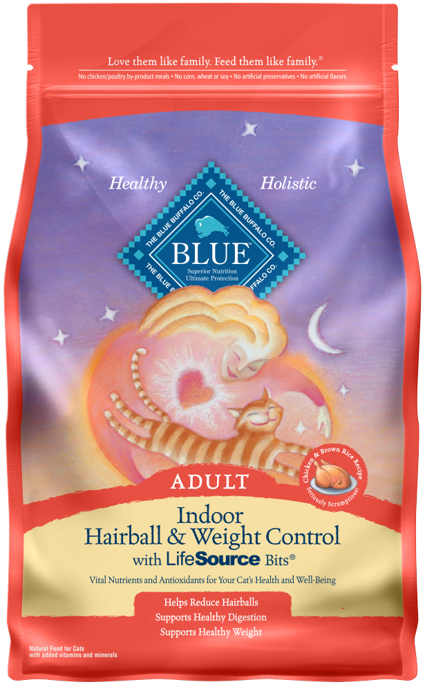 Blue Buffalo Hairball & Weight Control Natural Chicken & Brown Rice Ad