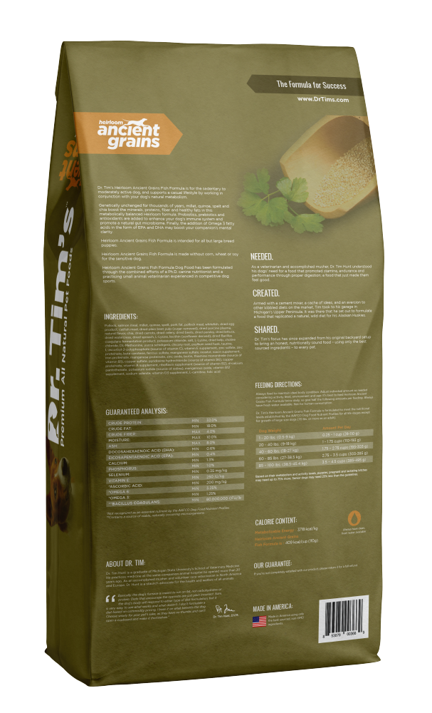 Dr. Tim's Heirloom Ancient Grains Fish Recipe Dry Dog Food