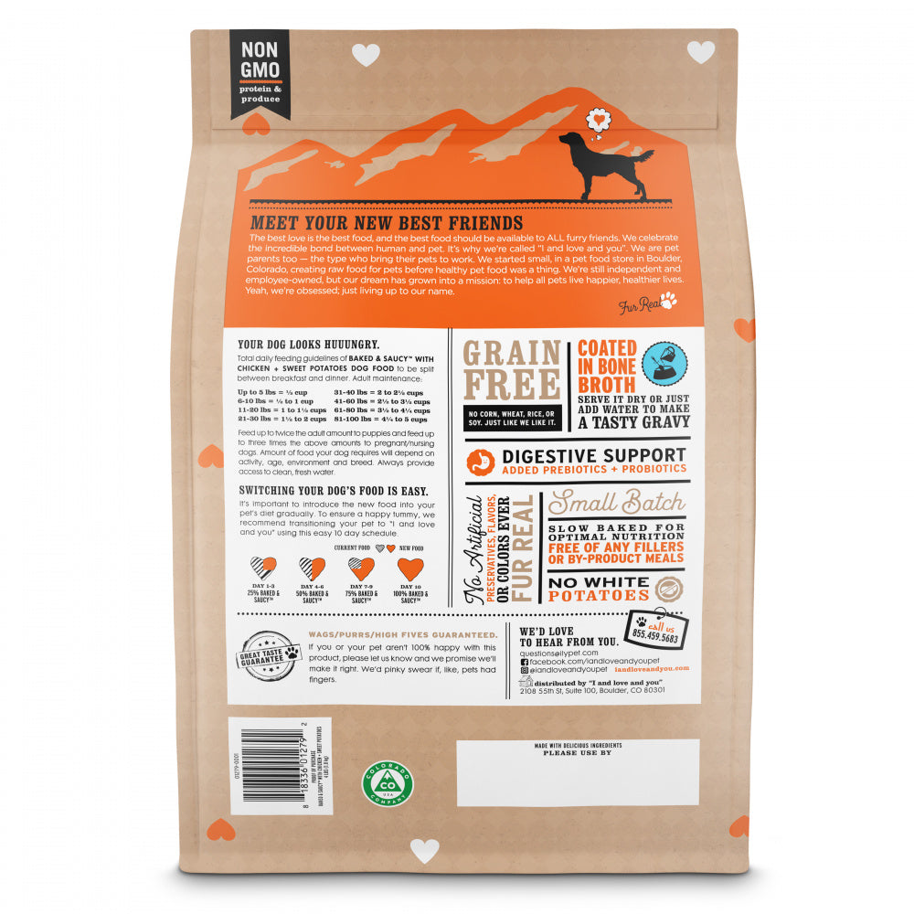 I and Love and You Baked & Saucy Chicken & Sweet Potato Dry Dog Food