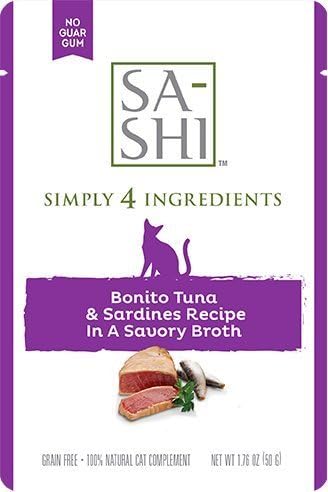 Sa-Shi Grain-Free Wet Cat Food Toppers, 1.76 oz Pouches