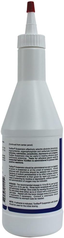 Toxiban Activated Charcoal Suspension for Dogs & Cats, 240 mL