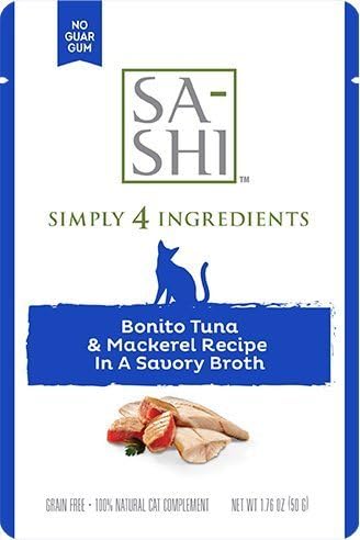 Sa-Shi Grain-Free Wet Cat Food Toppers, 1.76 oz Pouches