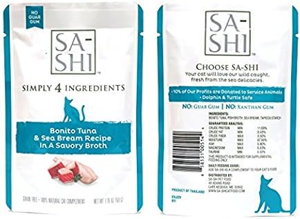 Sa-Shi Grain-Free Wet Cat Food Toppers, 1.76 oz Pouches