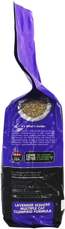 World's Best Cat Litter Lavender Scented Multiple Cat Clumping, 7 lb
