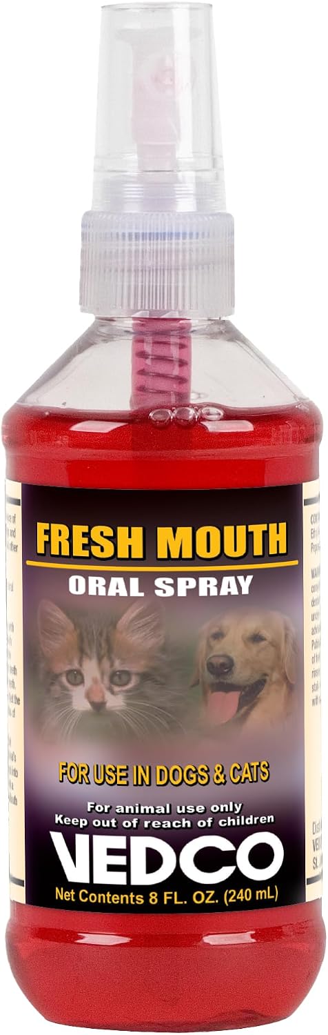 Vedco Fresh Mouth Oral Spray for Dogs & Cats, 8 oz