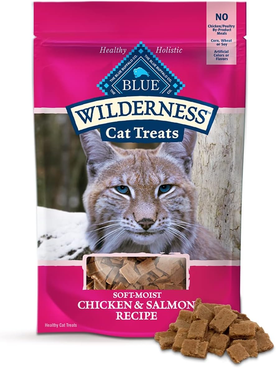 Blue Buffalo Wilderness Soft-Moist Grain-Free Cat Treats Variety, 2 Pack