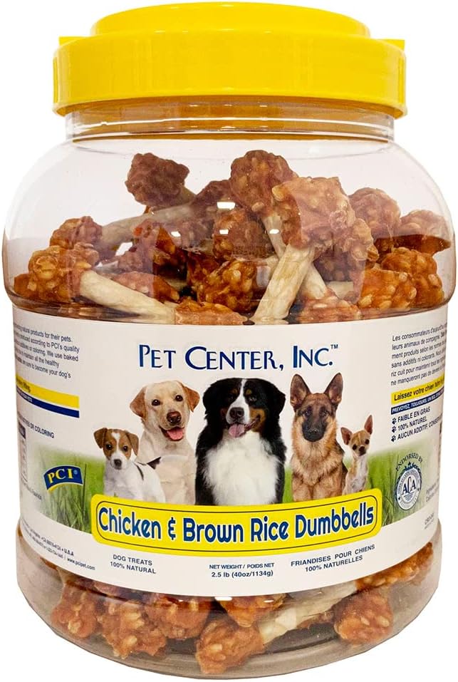 PCI Chicken & Brown Rice Dumbbells Dog Treats, 2.5 lb