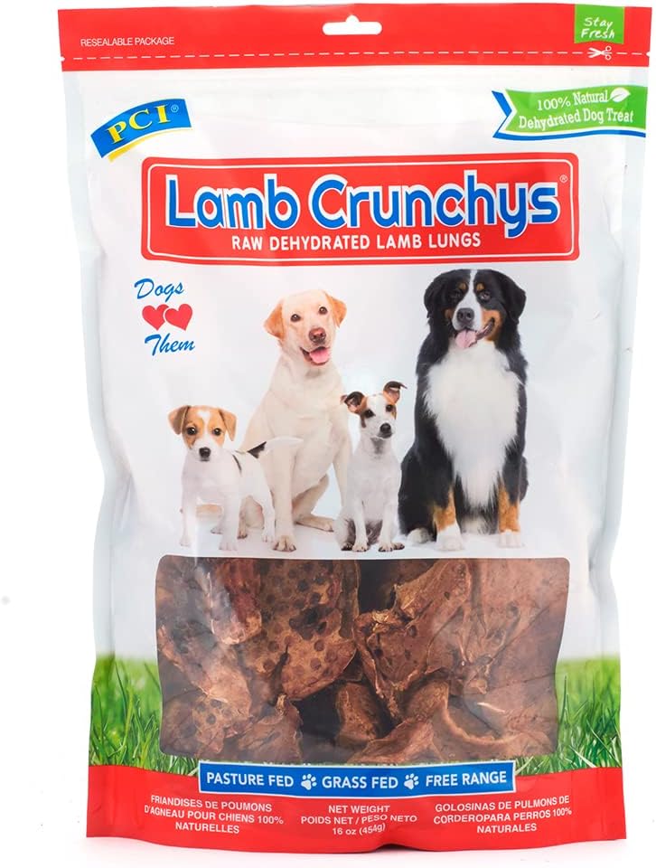 PCI Lamb Crunchys Dehydrated Lamb Dog Treats, 16 oz