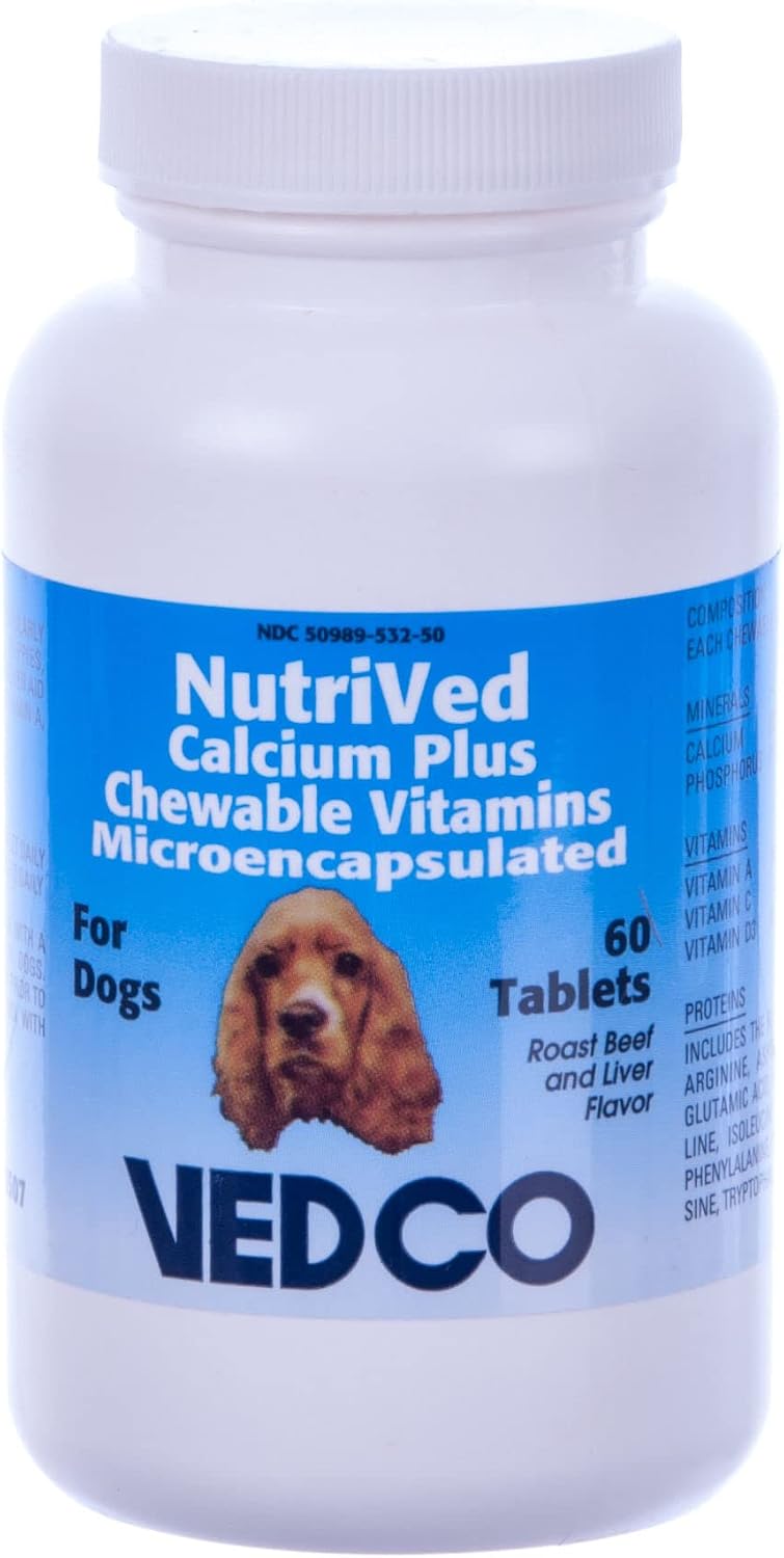 Vedco NutriVed Calcium Plus Chewable Tablets, 60 ct
