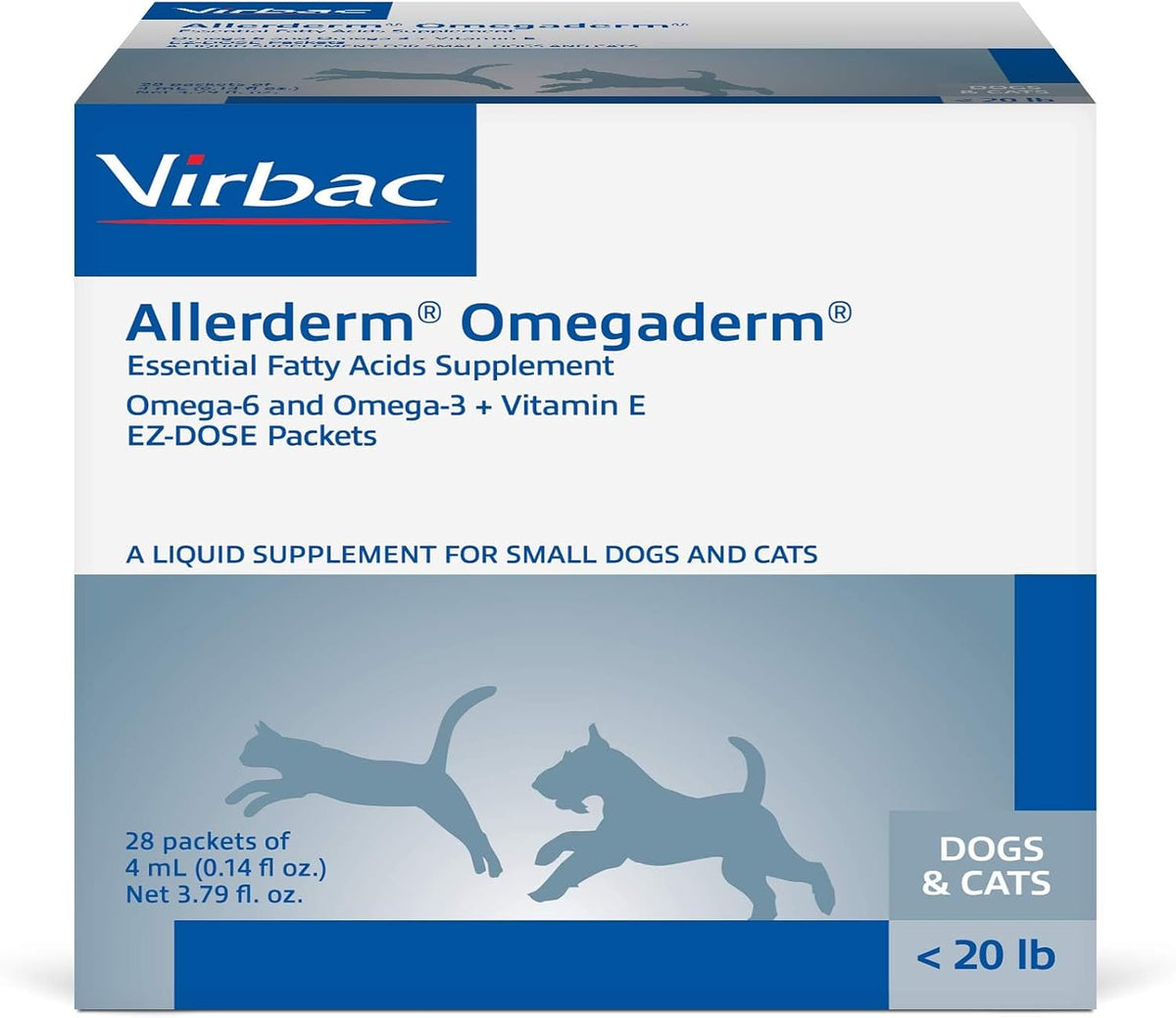 Virbac Allerderm Omegaderm Fatty Acid Supplement for Medium & Large Dogs