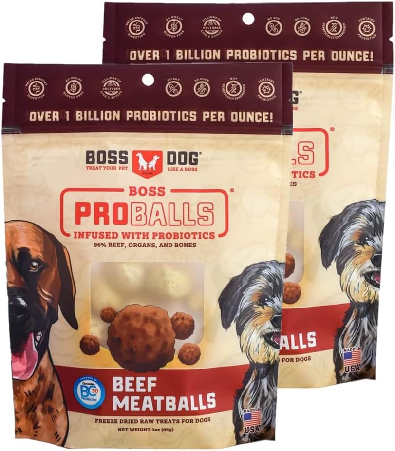 Boss Dog ProBalls Freeze-Dried Treats for Dogs & Cats, 6 oz