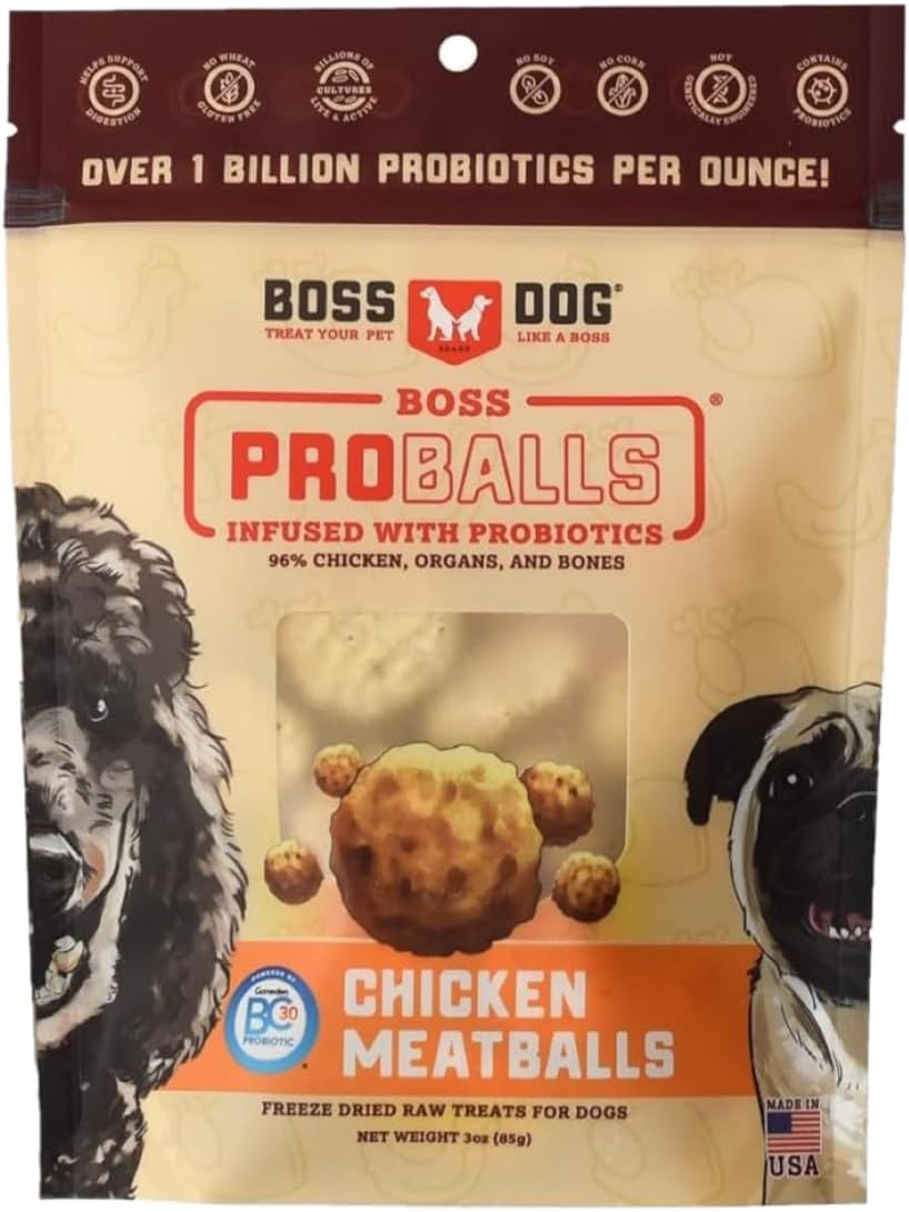 Boss Dog ProBalls Freeze-Dried Treats for Dogs & Cats, 6 oz
