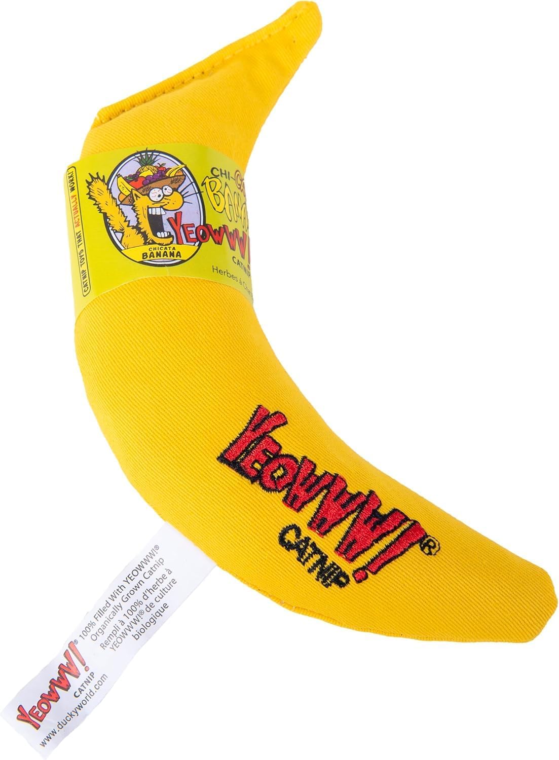 Yeowww! Organic Catnip Banana Toy, 3 Pack