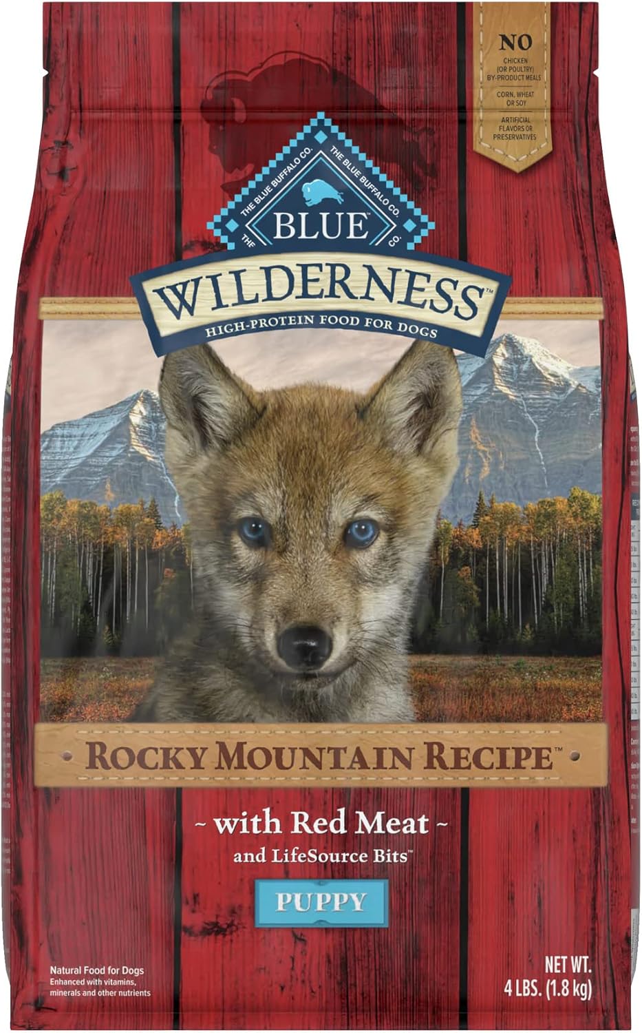 Blue Buffalo Wilderness Rocky Mountain Recipe Puppy Dry Dog Food, 4 lb