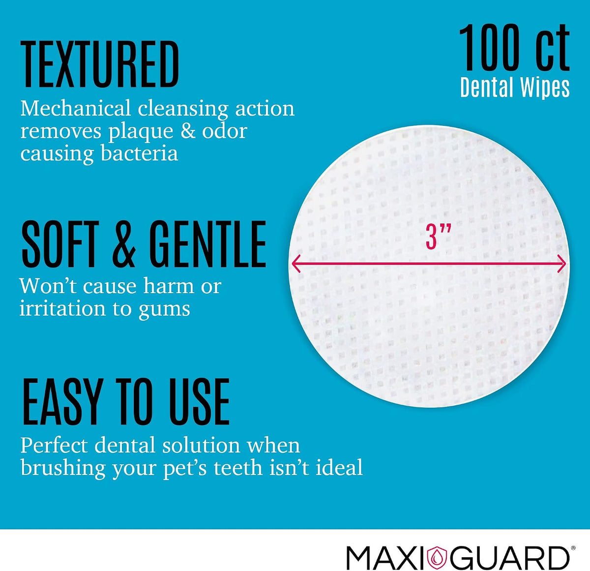 Maxi/Guard Oral Cleansing Wipes for Dogs & Cats, 100 ct
