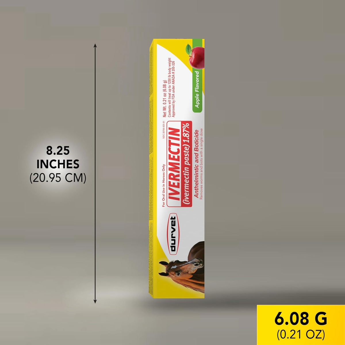 Durvet Ivermectin Paste 1.87% Horse Dewormer, Apple Flavor