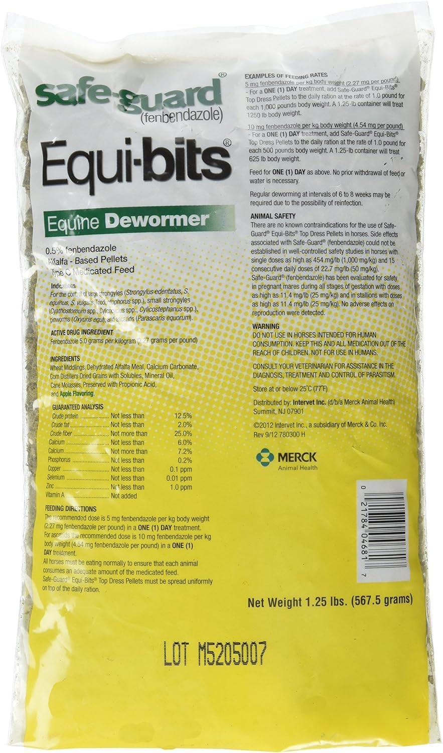 Safe-Guard Equine Dewormer Pellets, 1.25 lb Packs