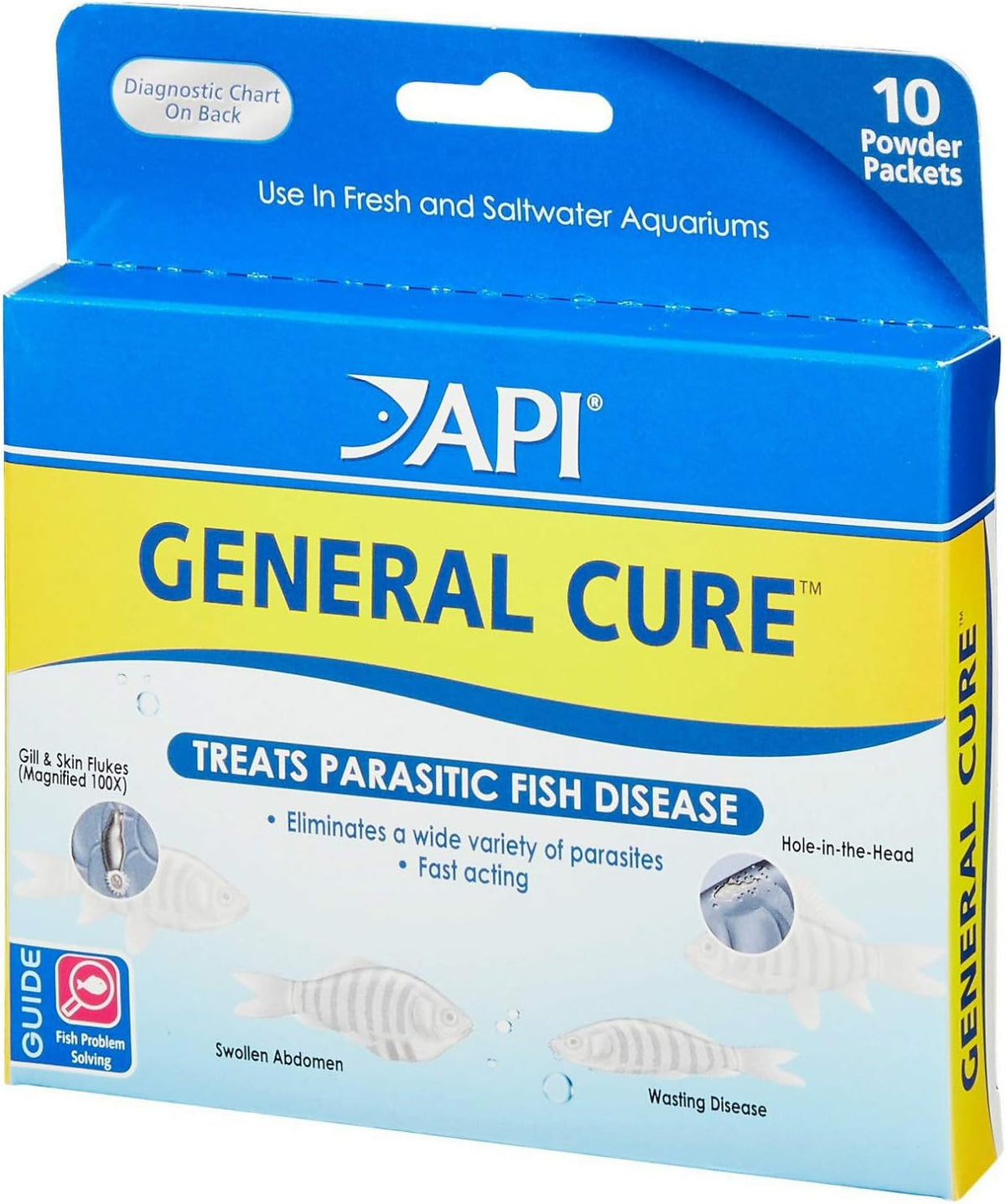API General Cure Fish Medication Powder Packets, 6 Boxes of 10