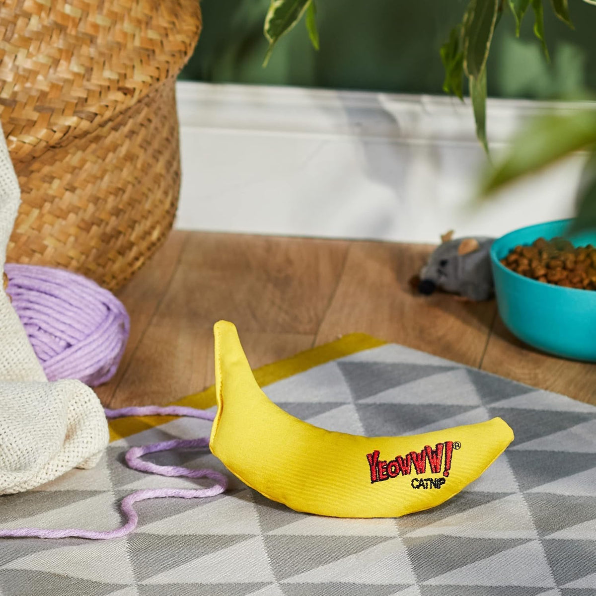 Yeowww! Organic Catnip Banana Toy, 3 Pack