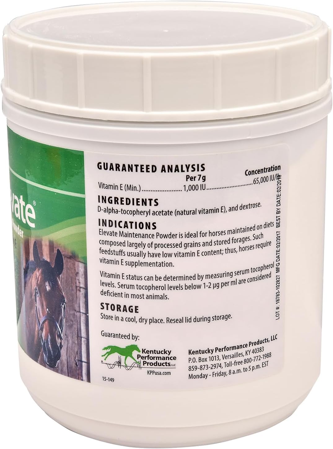 Kentucky Performance Elevate Maintenance Powder Vitamin E Supplement for Horses