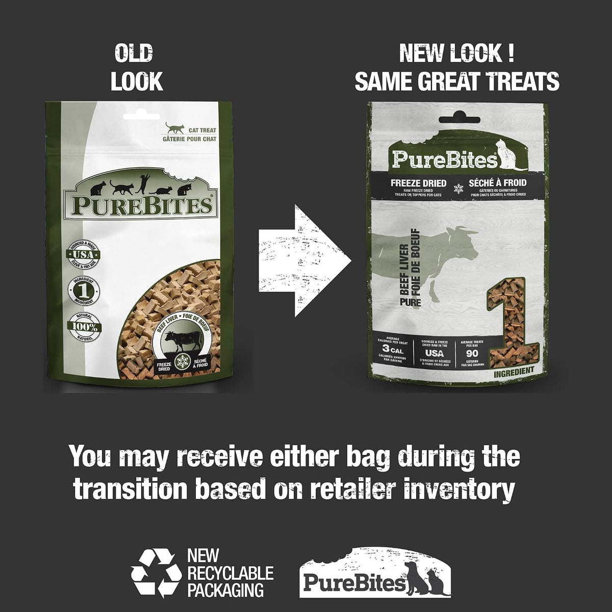 PureBites Beef Liver Freeze-Dried Cat Treats, 1.55 oz