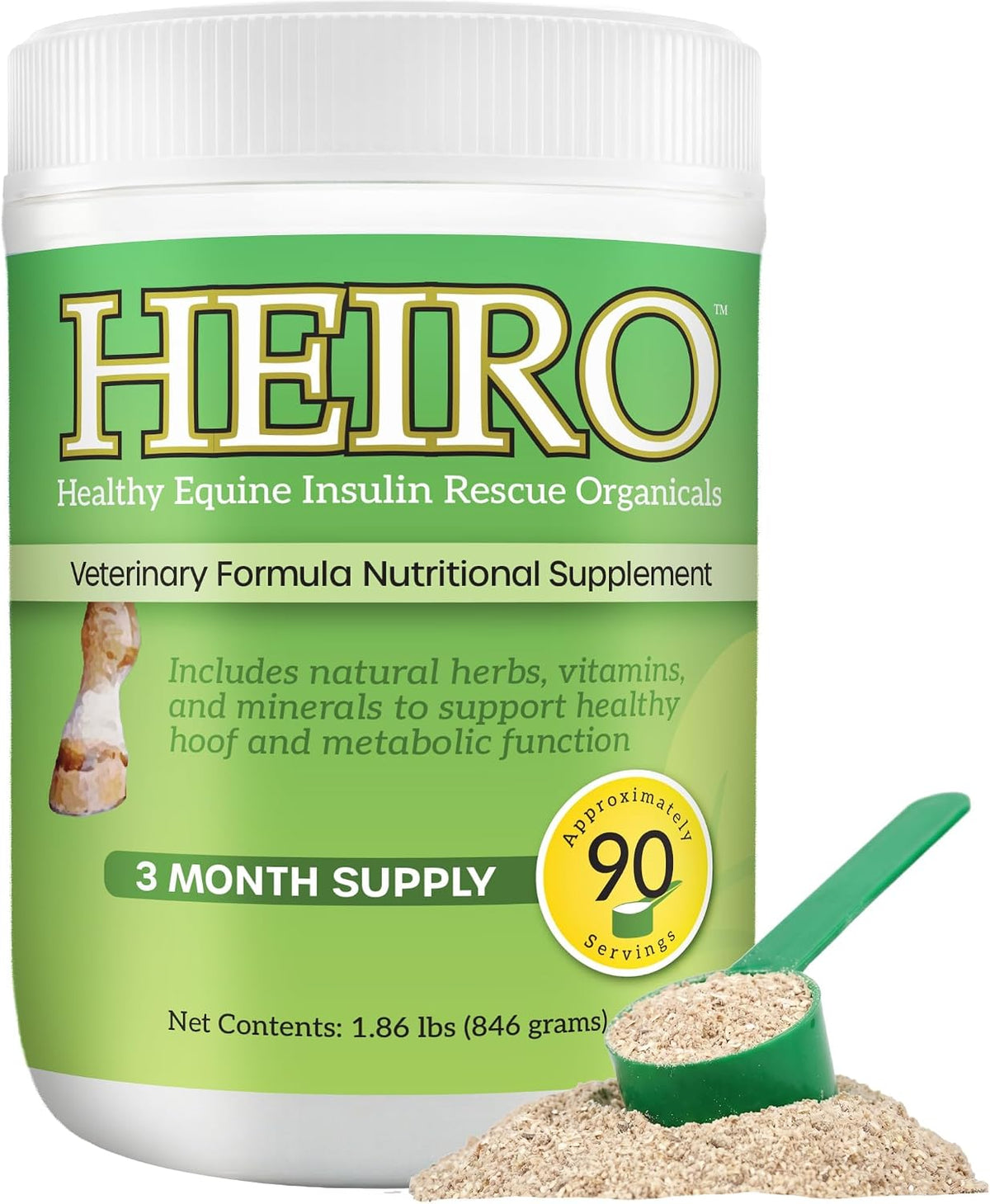 Heiro Healthy Equine Daily Metabolic Support Supplement, 90 Servings