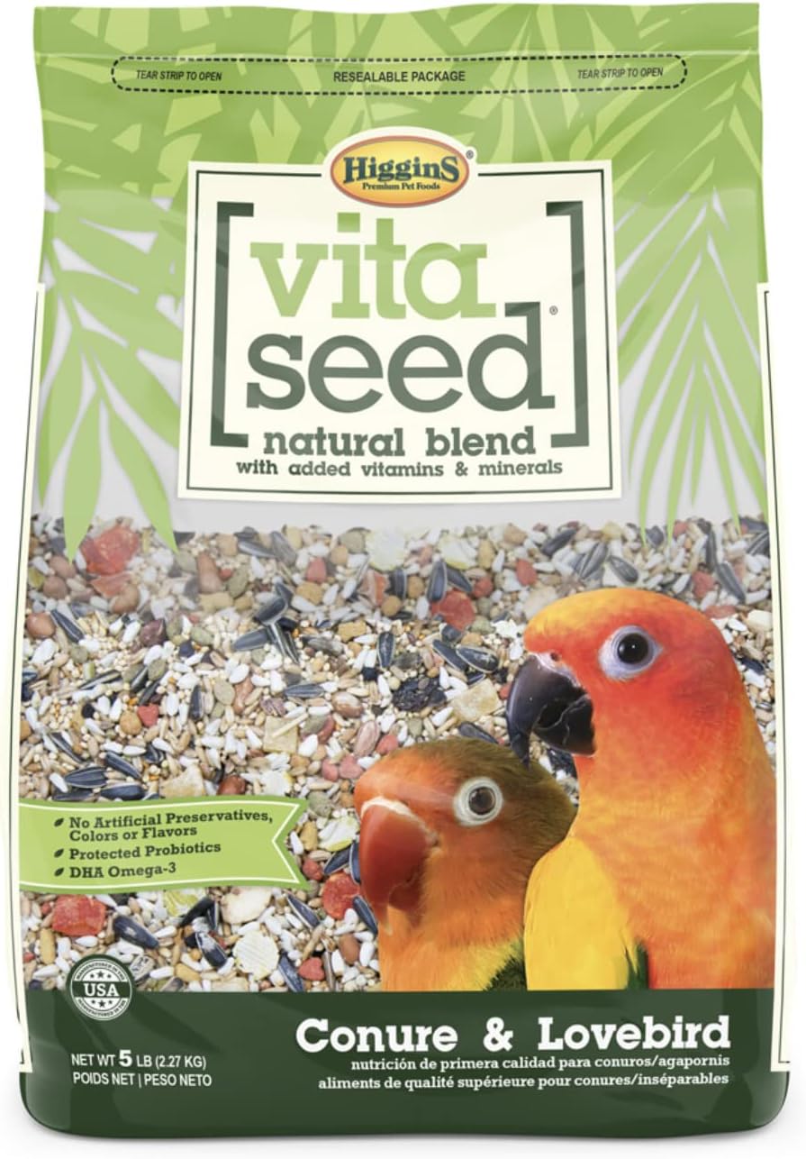 Higgins Vita Seed Conure & Lovebird Food, 2 x 5 lb