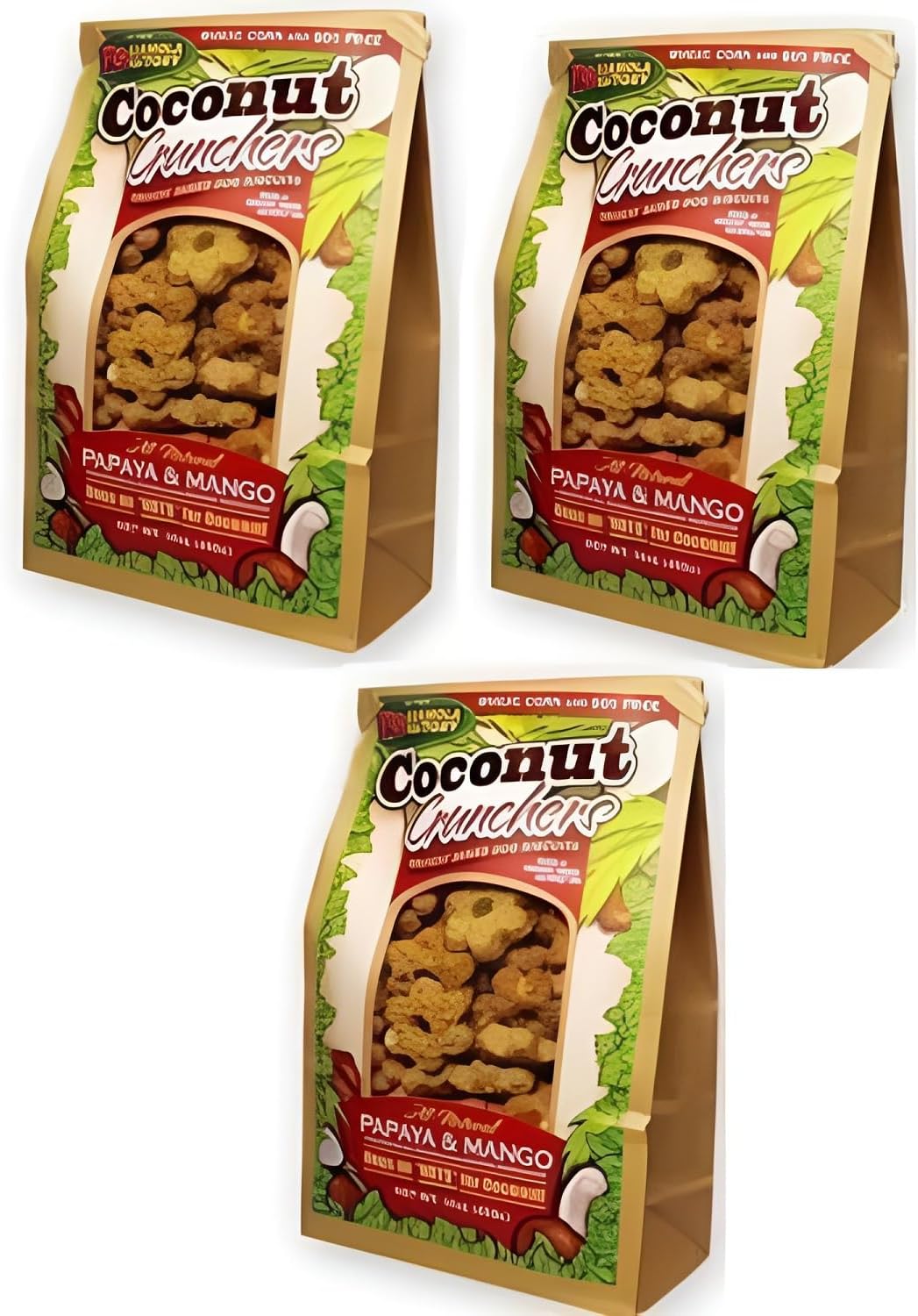 K9 Granola Factory Papaya & Mango Coconut Crunchers Dog Treats, 3 Pack