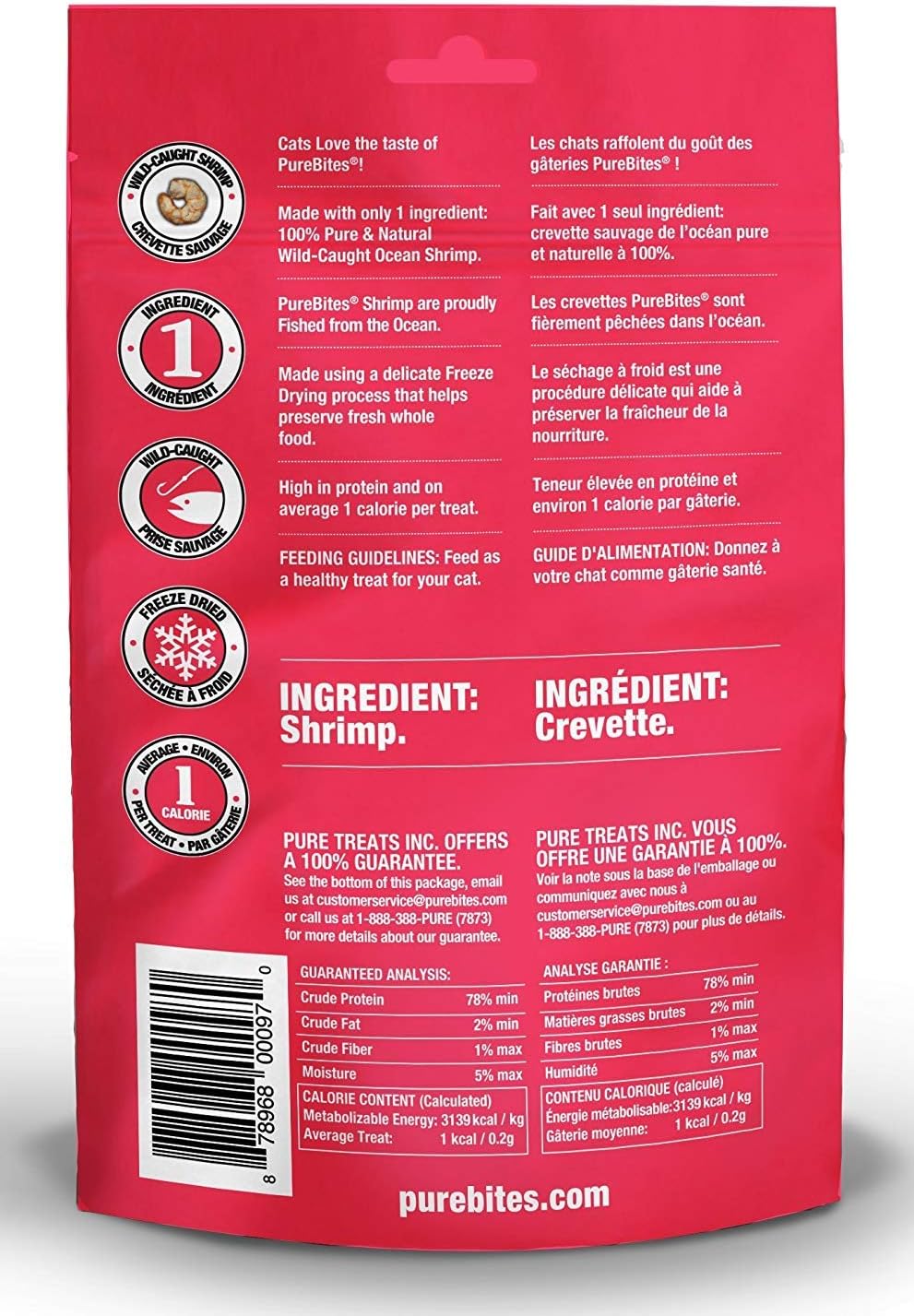 PureBites Shrimp Freeze-Dried Cat Treats, 0.53 oz