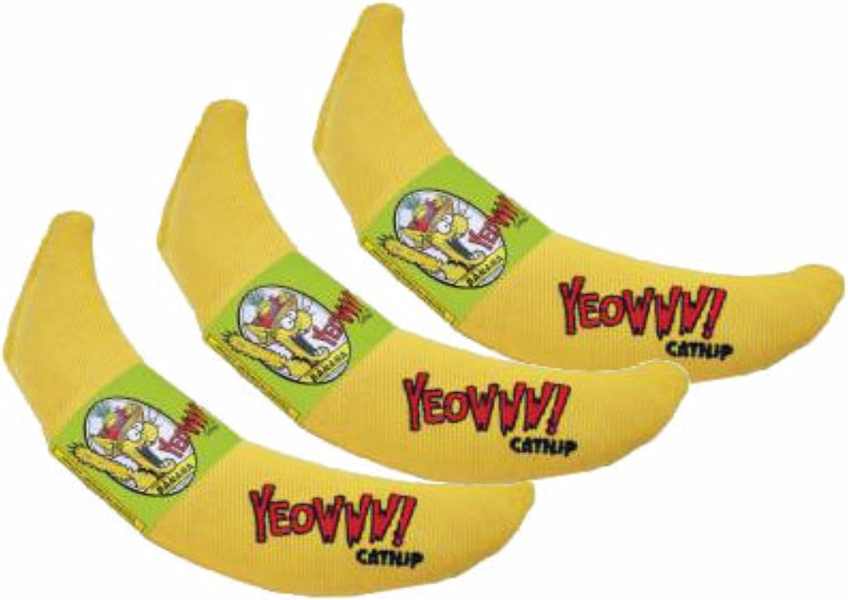 Yeowww! Organic Catnip Banana Toy, 3 Pack