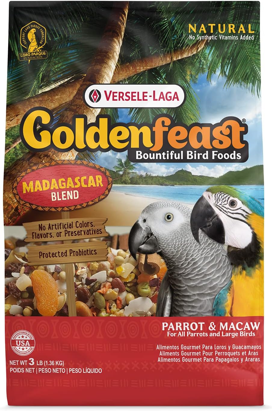 Versele-Laga Goldenfeast Madagascar Blend Bird Food, 3 lb