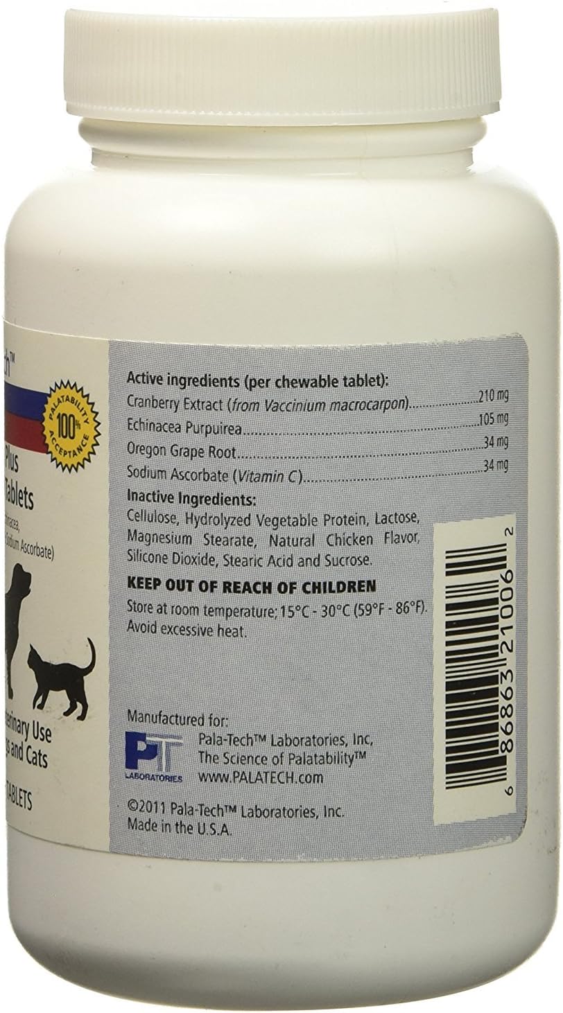 Pala-Tech Cranberry Plus Chewable Tablets for Dogs & Cats, 2 x 60 ct