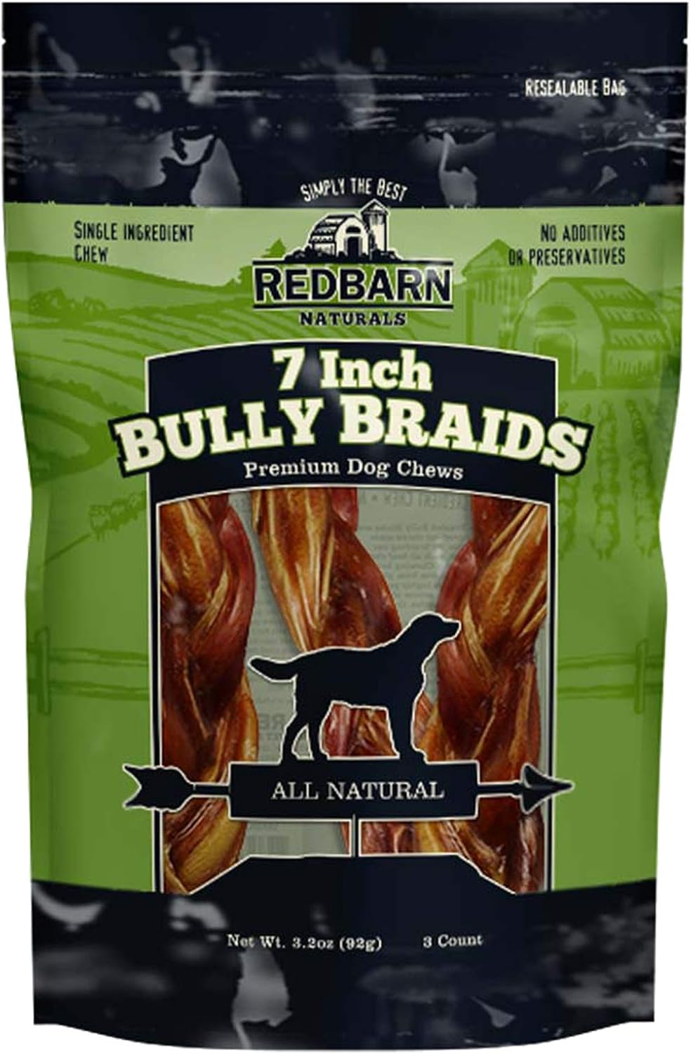 Redbarn Braided Bully Sticks for Dogs, Multi-Pack