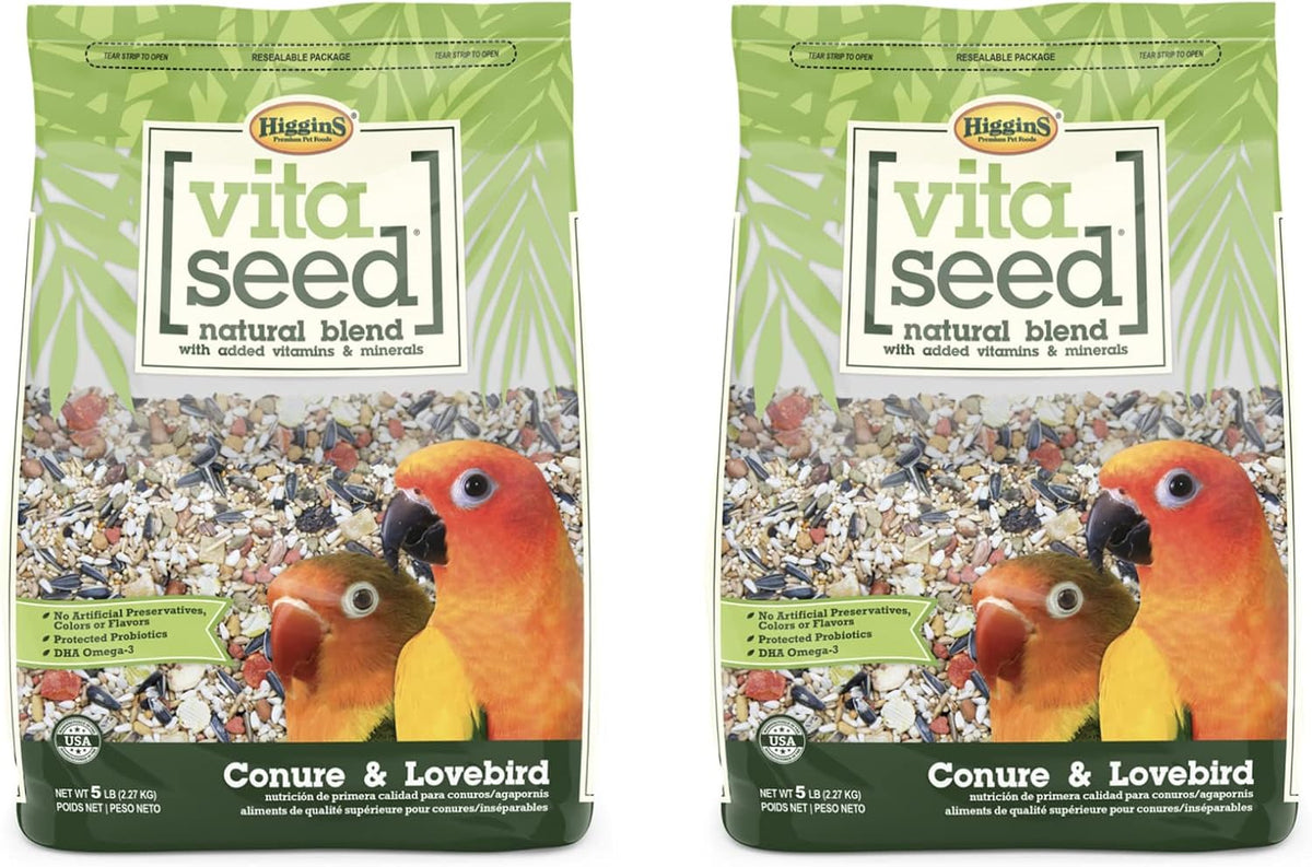 Higgins Vita Seed Conure & Lovebird Food, 2 x 5 lb