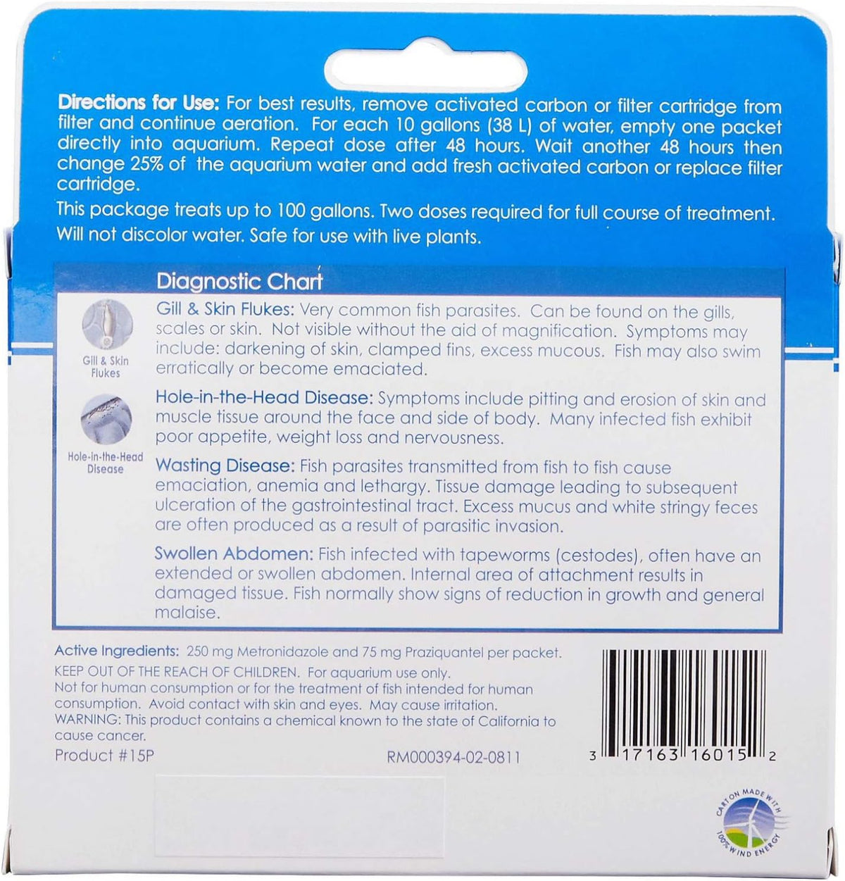 API General Cure Fish Medication Powder Packets, 6 Boxes of 10