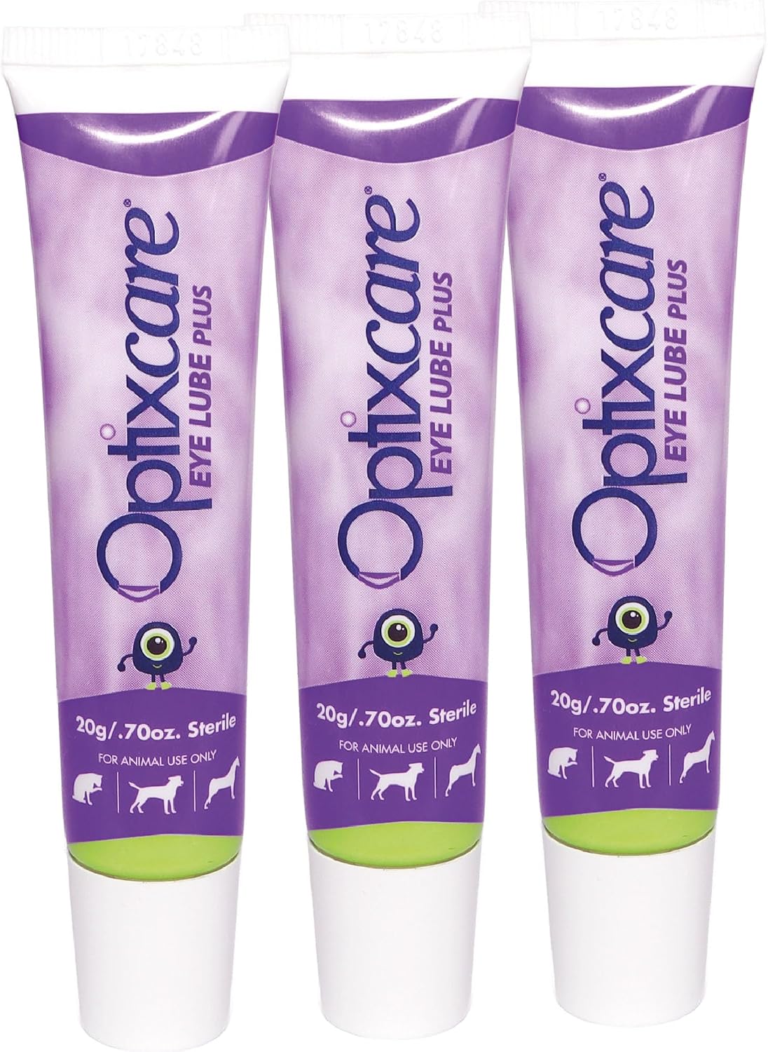 OptixCare Eye Lube Plus Hyaluron for Dogs, Cats & Horses, 3 x 20 g