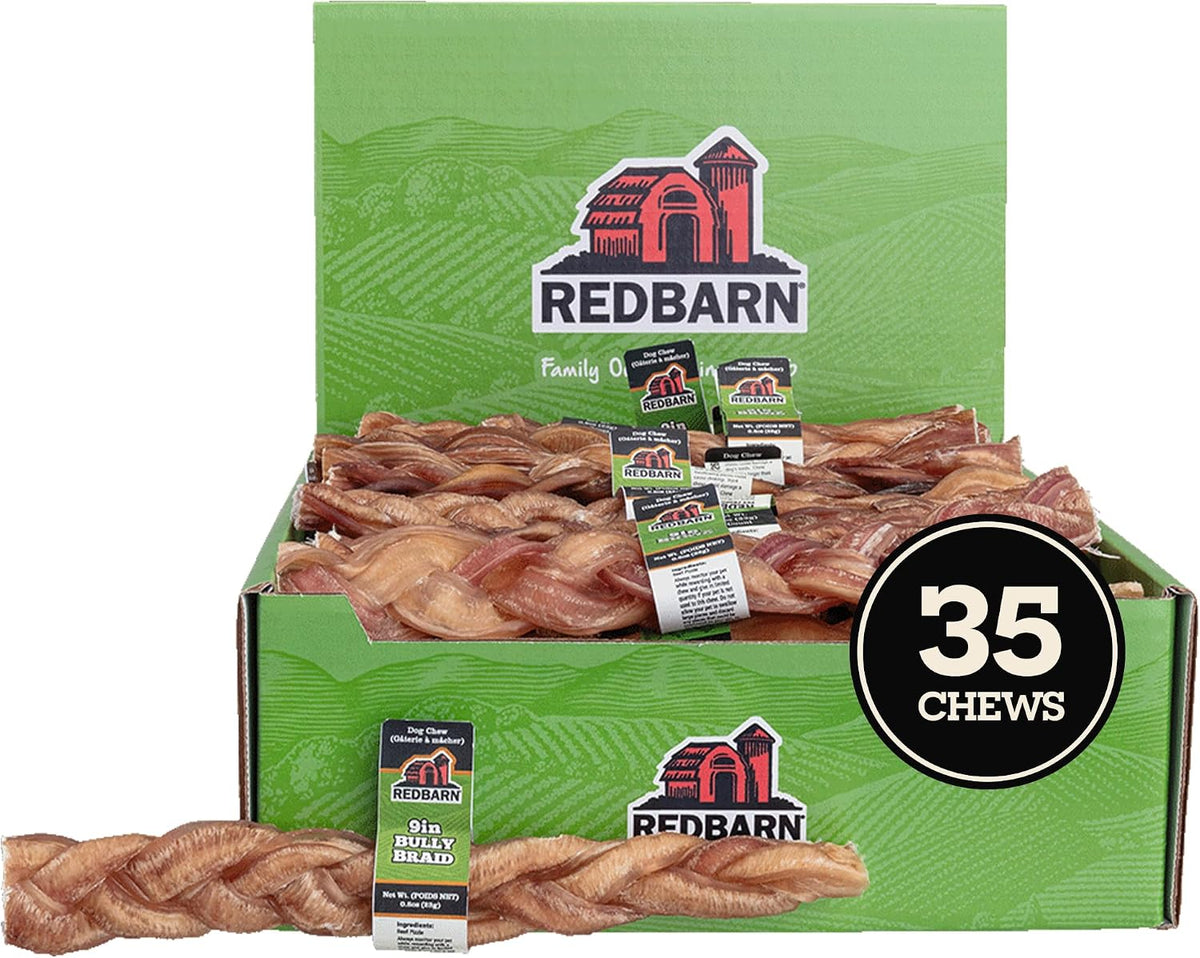 Redbarn Braided Bully Sticks for Dogs, Multi-Pack