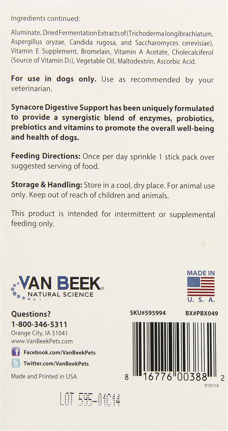 Van Beek Synacore Digestive & Immune Support for Dogs
