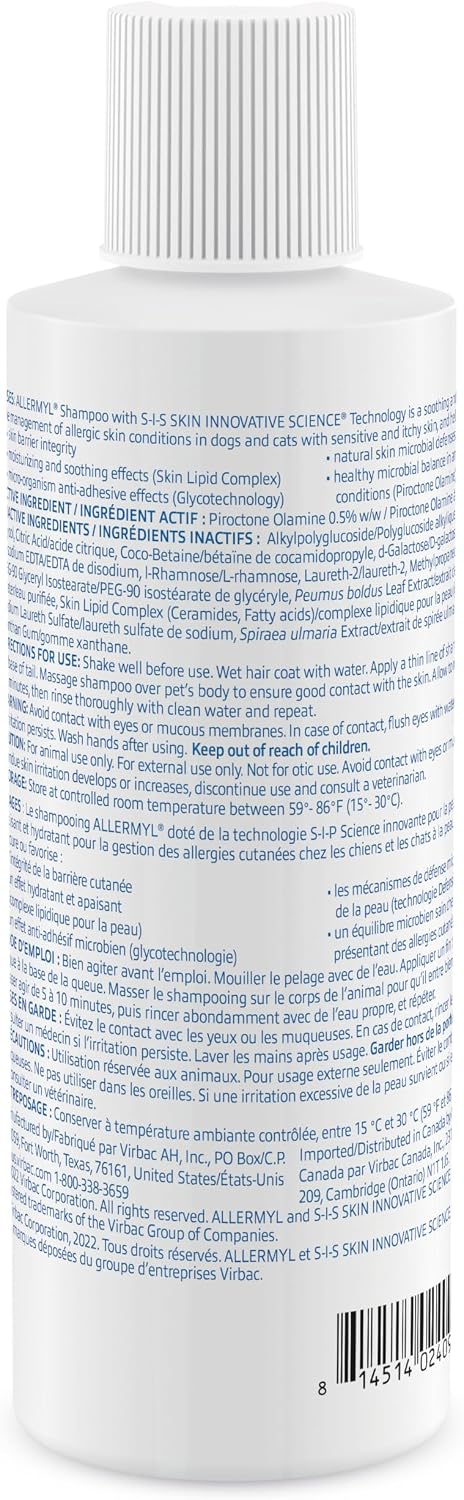 Virbac Allermyl Hypoallergenic Shampoo for Dogs & Cats