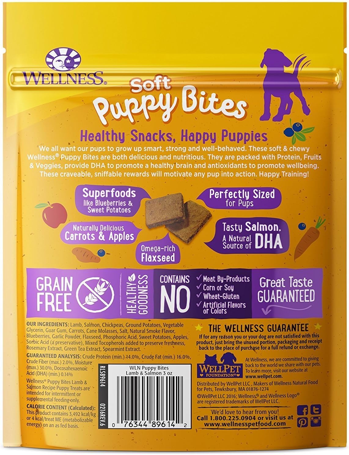Wellness Puppy Bites Grain-Free Training Treats Variety, 2 Pack