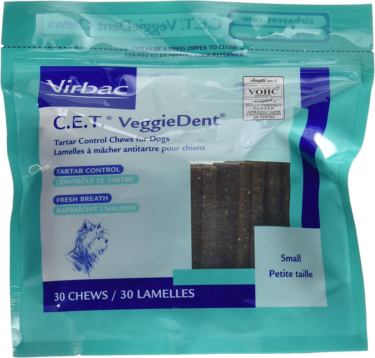 C.E.T. VeggieDent FR3SH Tartar Control Chews for Dogs