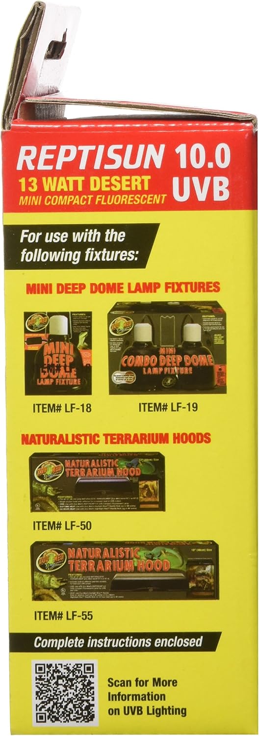 Zoo Med ReptiSun Mini Compact Fluorescent UVB Lamp, 13 W