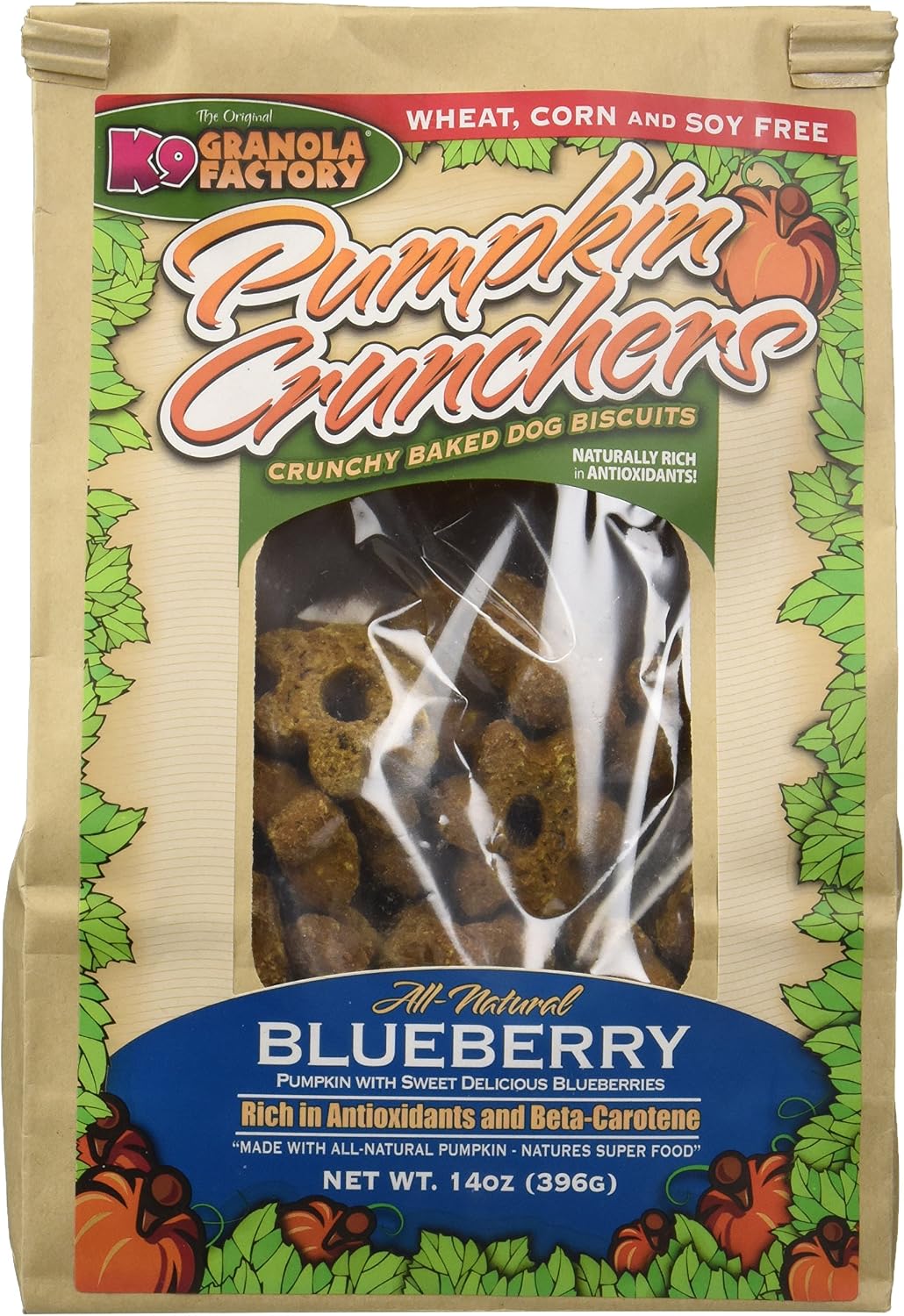 K9 Granola Factory Blueberry Pumpkin Crunchers Dog Treats, 2 Pack