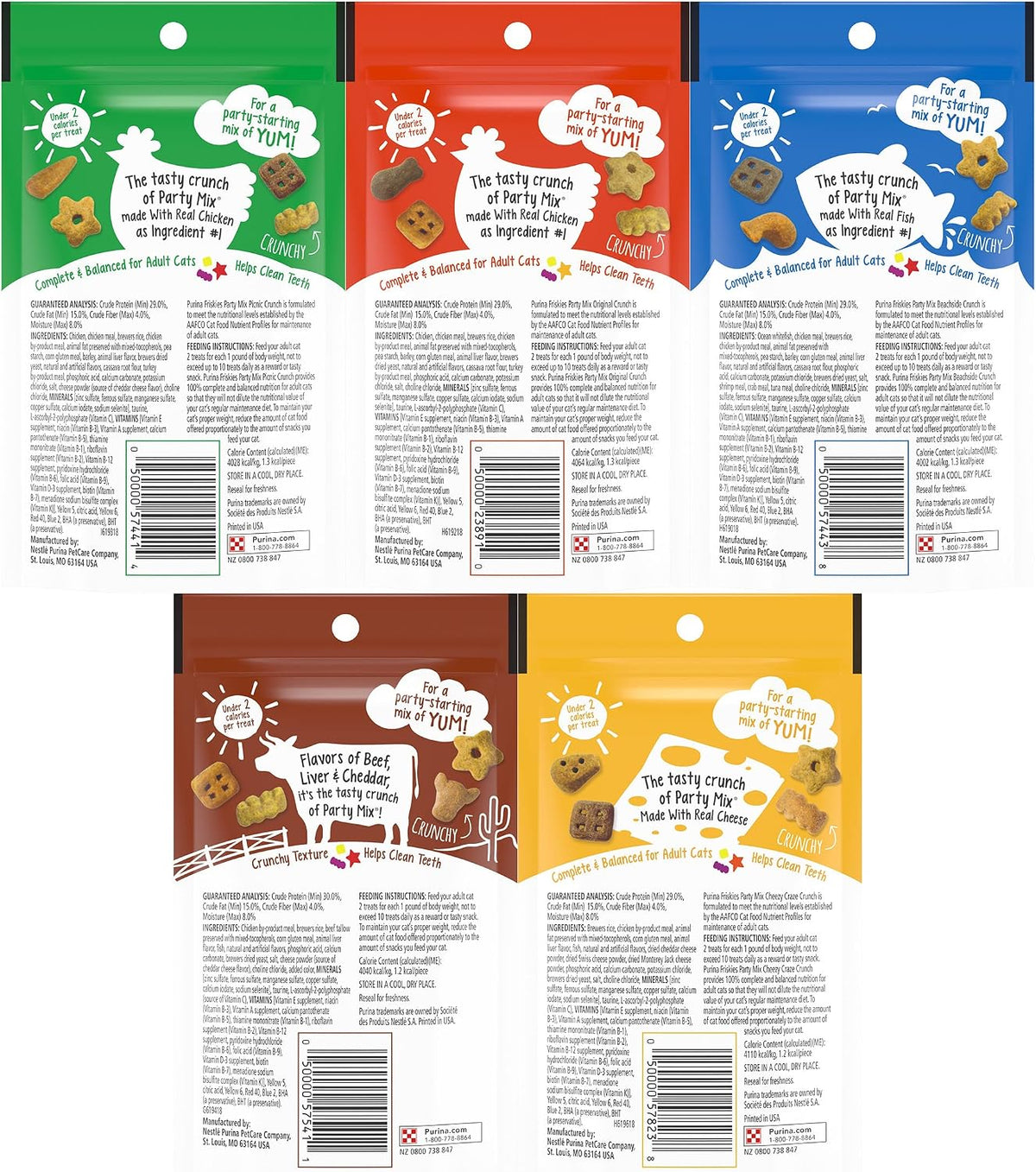 Friskies Party Mix Crunch Cat Treats Variety Pack