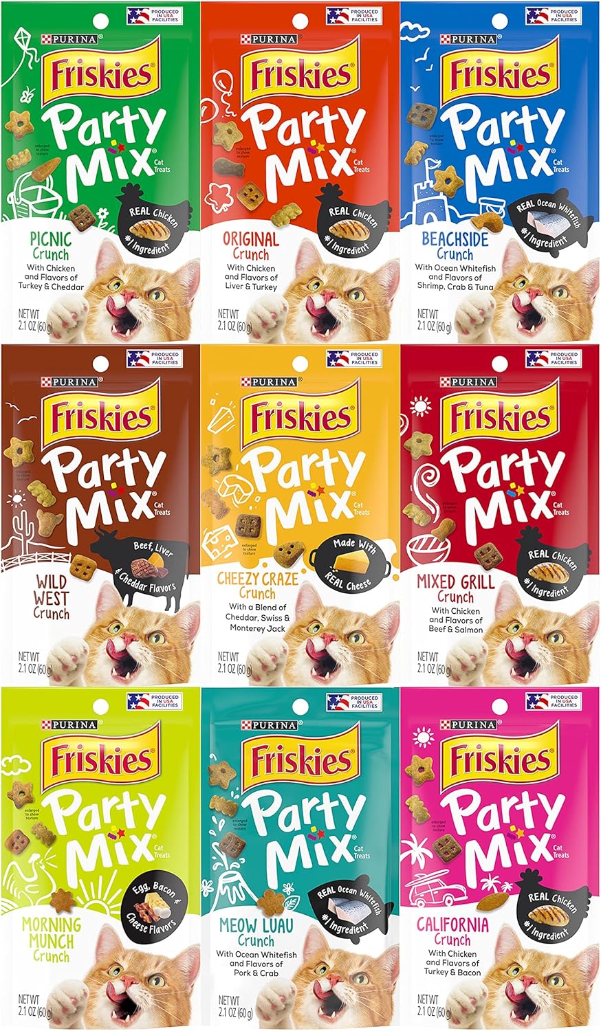 Friskies Party Mix Crunch Cat Treats Variety Pack