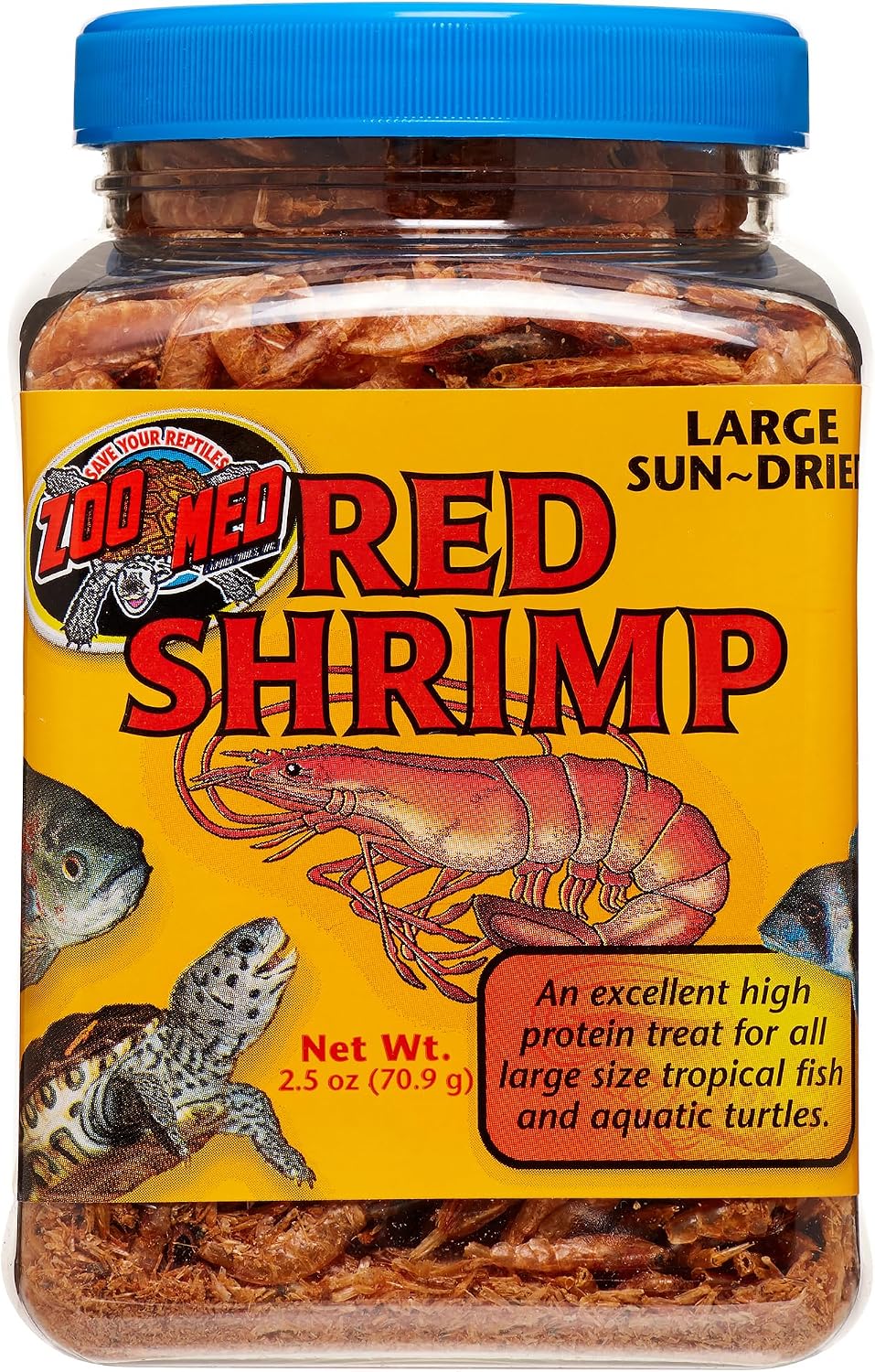 Zoo Med Large Sun-Dried Red Shrimp, 2 x 10 oz