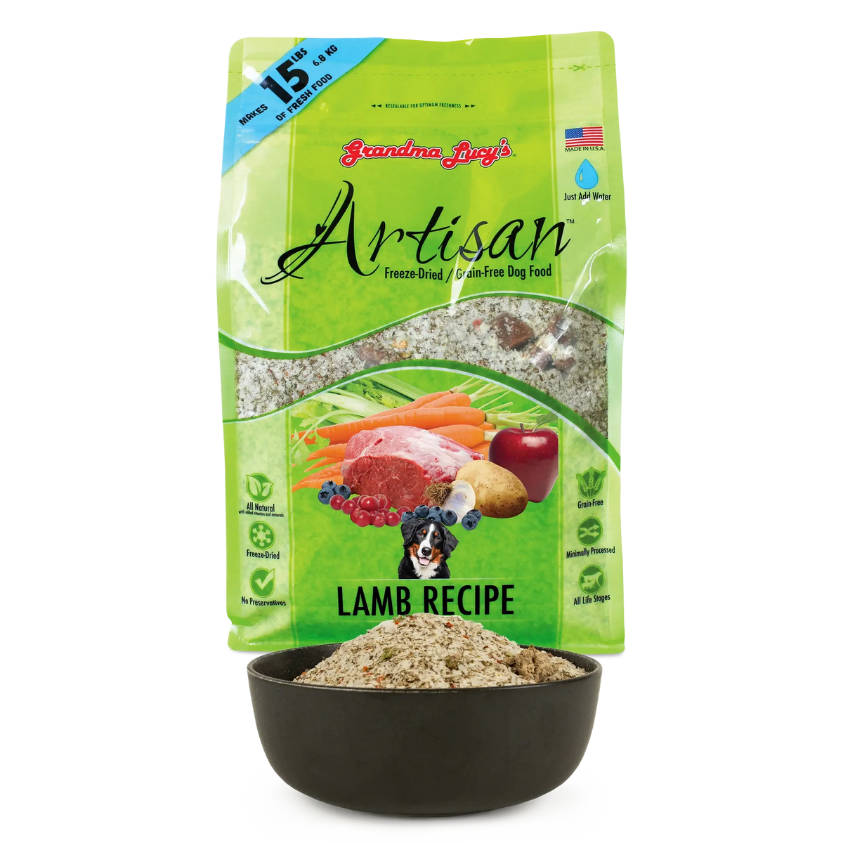 Grandma Lucy's Artisan Lamb Grain-Free Freeze-Dried Dog Food